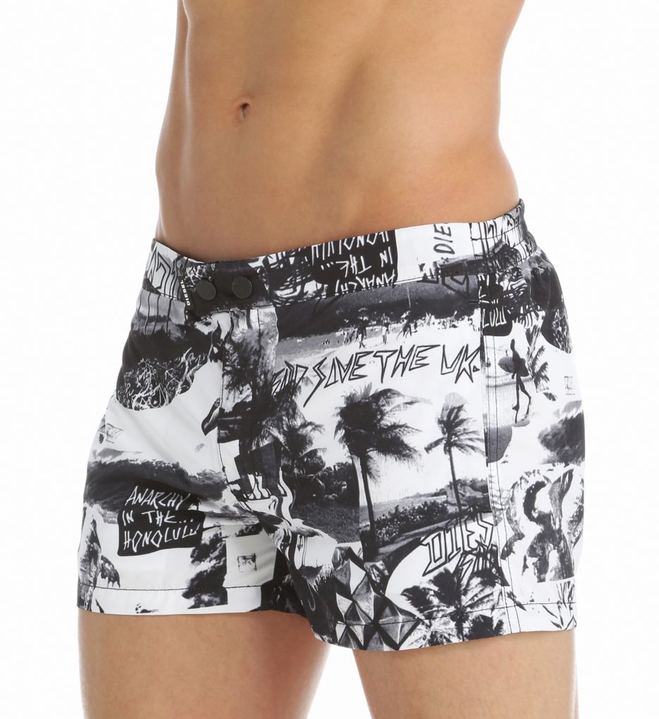 Sandy Aloha Print 5 Inch Swim Trunk