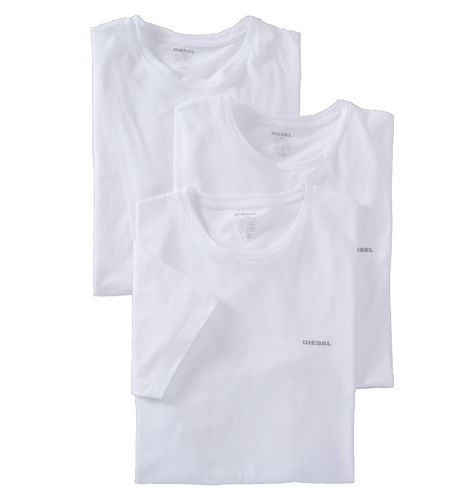 Diesel SPDGAALW Essentials Umtee Jake Crew Neck T-Shirt - 3 Pack (White)