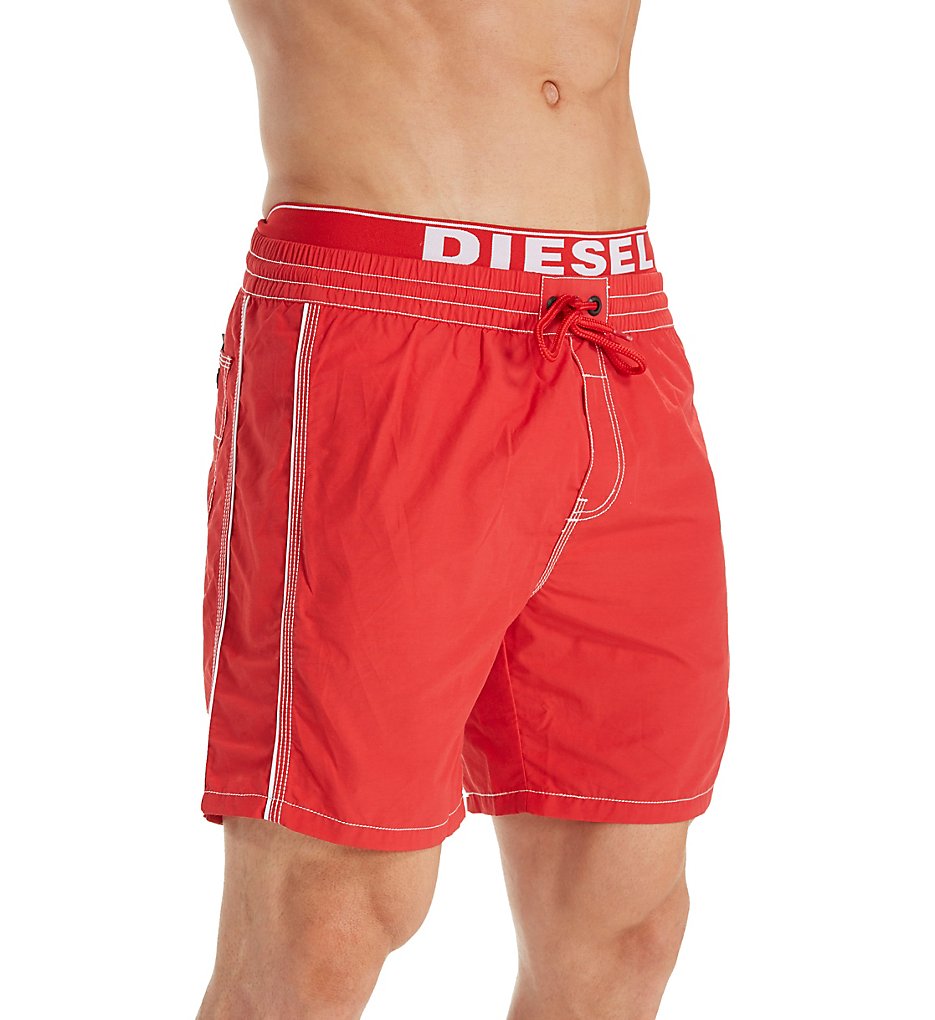 Diesel SVXPKAKY Seaside 6 Inch Swim Trunks (Red)