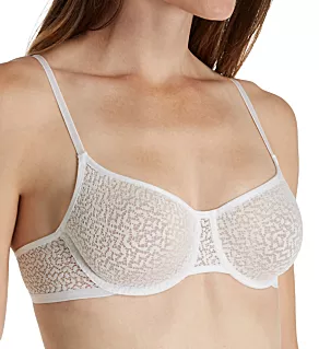 Modern Lace Unlined Underwire Bra Poplin White 38DD