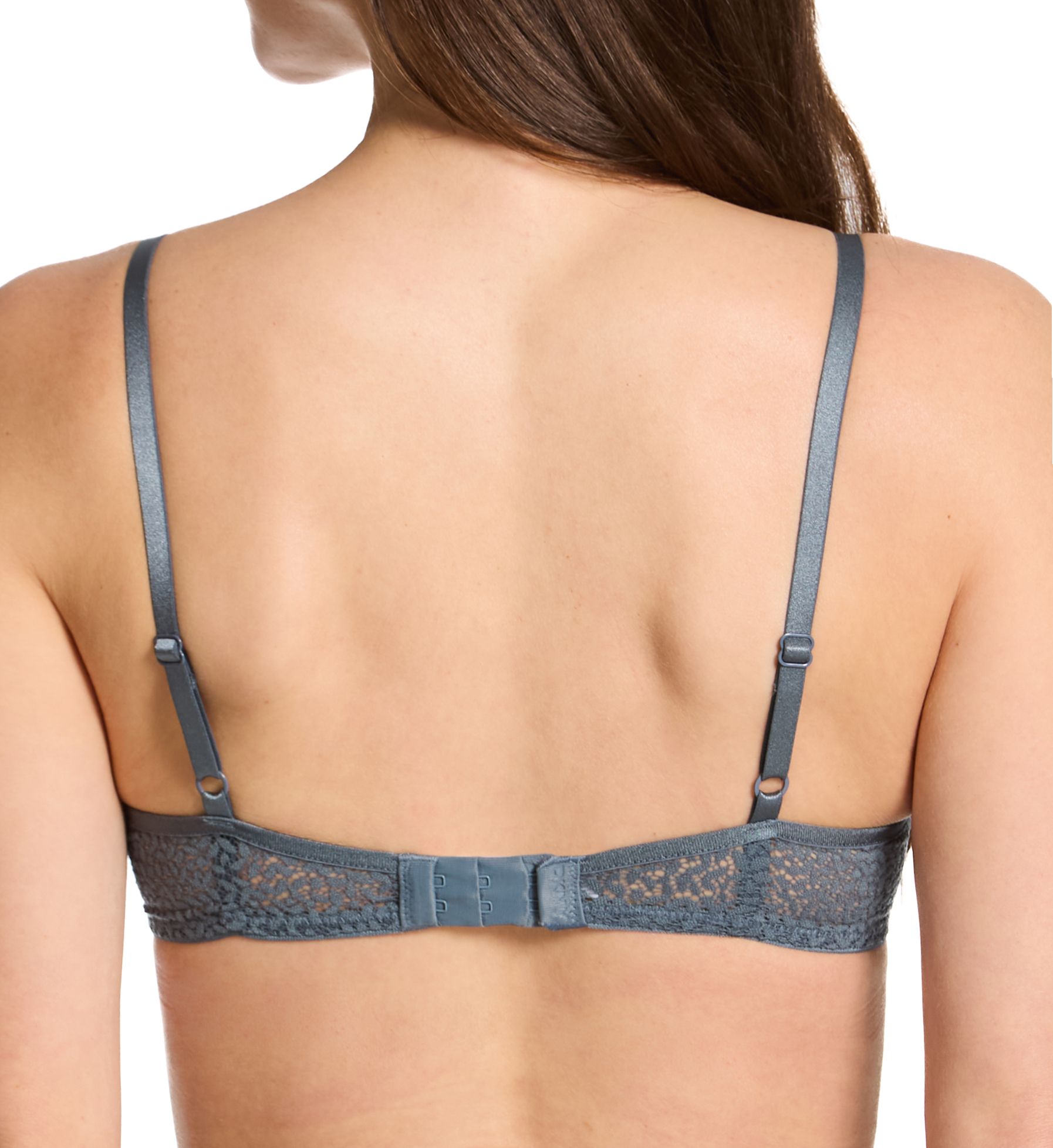 DKNY Modern Lace Unlined Underwire Bra Stormy Weather 34B  - Image 2