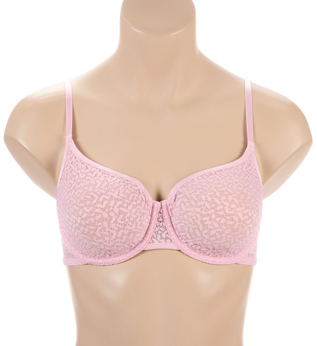 DKNY Modern Lace Unlined Underwire Bra Bleached Mauve 34DD  - Image 1