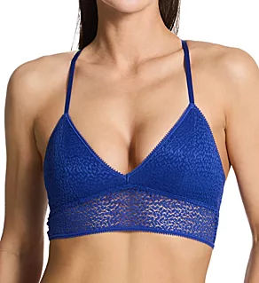 Modern Lace Longline Bralette Atlantic Blue XL