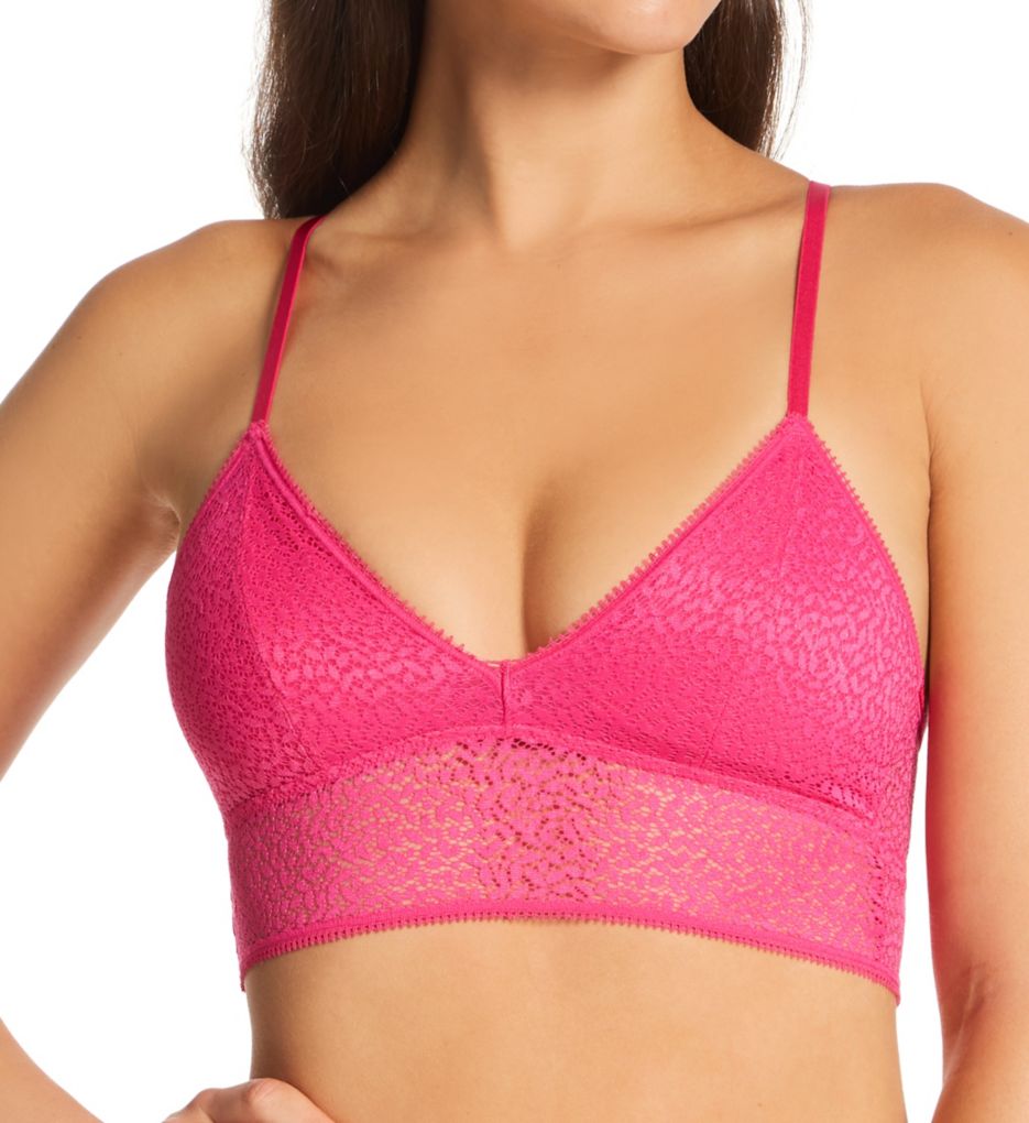 DKNY (2555358) -- DKNY DK4021 Modern Lace Longline Bralette (Beet XL)