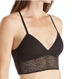 Modern Lace Longline Bralette Black S