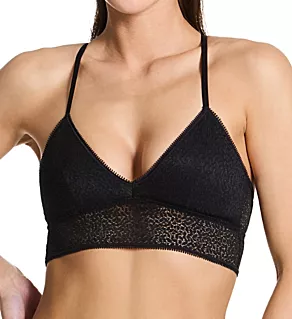Modern Lace Longline Bralette Black S