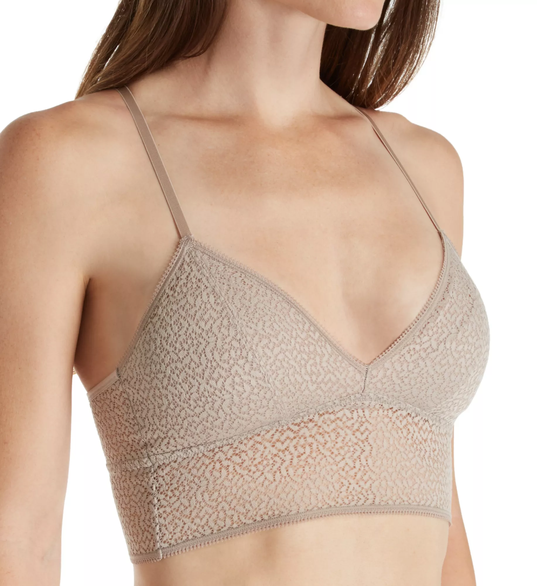 Femme Longline Lace Bralette- Emerald main image 0