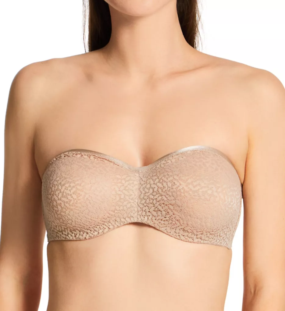 Modern Lace Unlined Strapless Bra Champagne 32DD