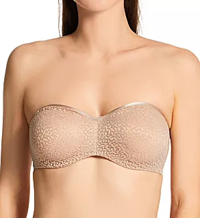 Modern Lace Unlined Strapless Bra Champagne 32DD