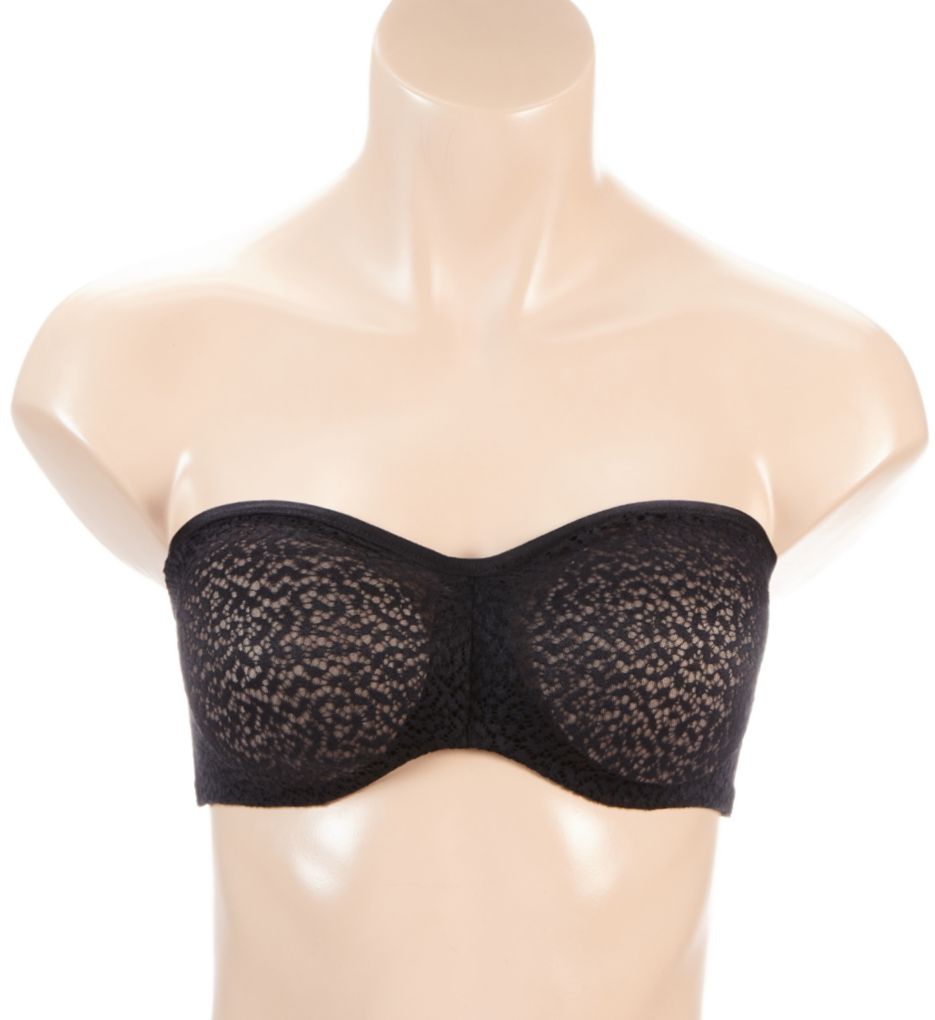 DKNY Modern Lace Unlined Strapless Bra Black 34B  - Image 1