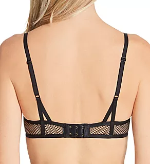Unlined Demi Bra Black/Taupe 32A