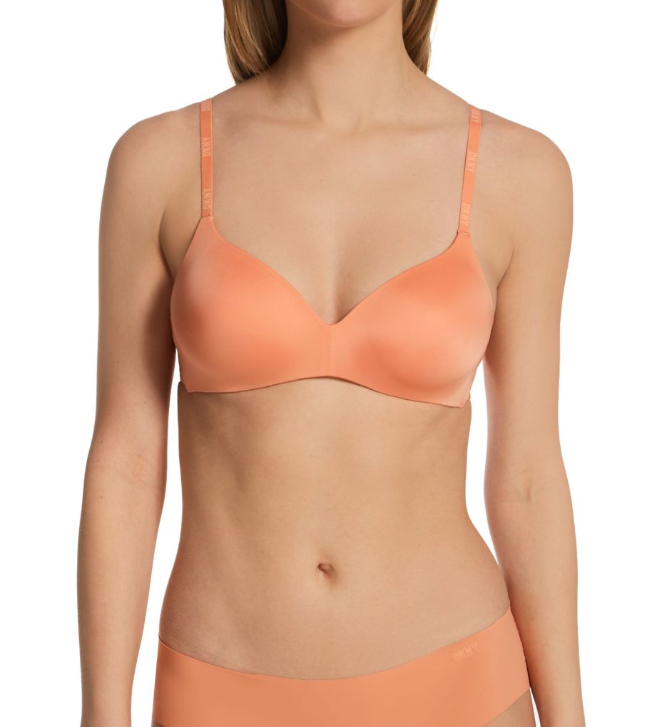 DKNY Women's Litewear Wirefree Push-up Bra in Orange | Size 34DD | HerRoom.com