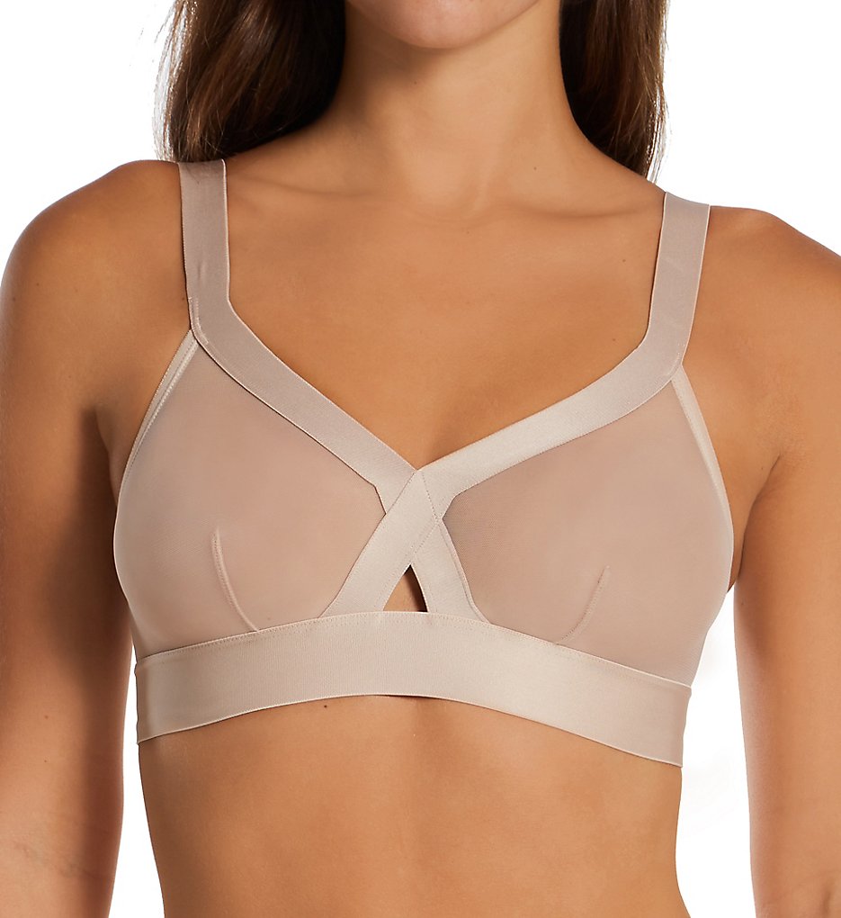 DKNY : DKNY DK4084 Sheers Soft Cup Bralette (Cashmere XL)