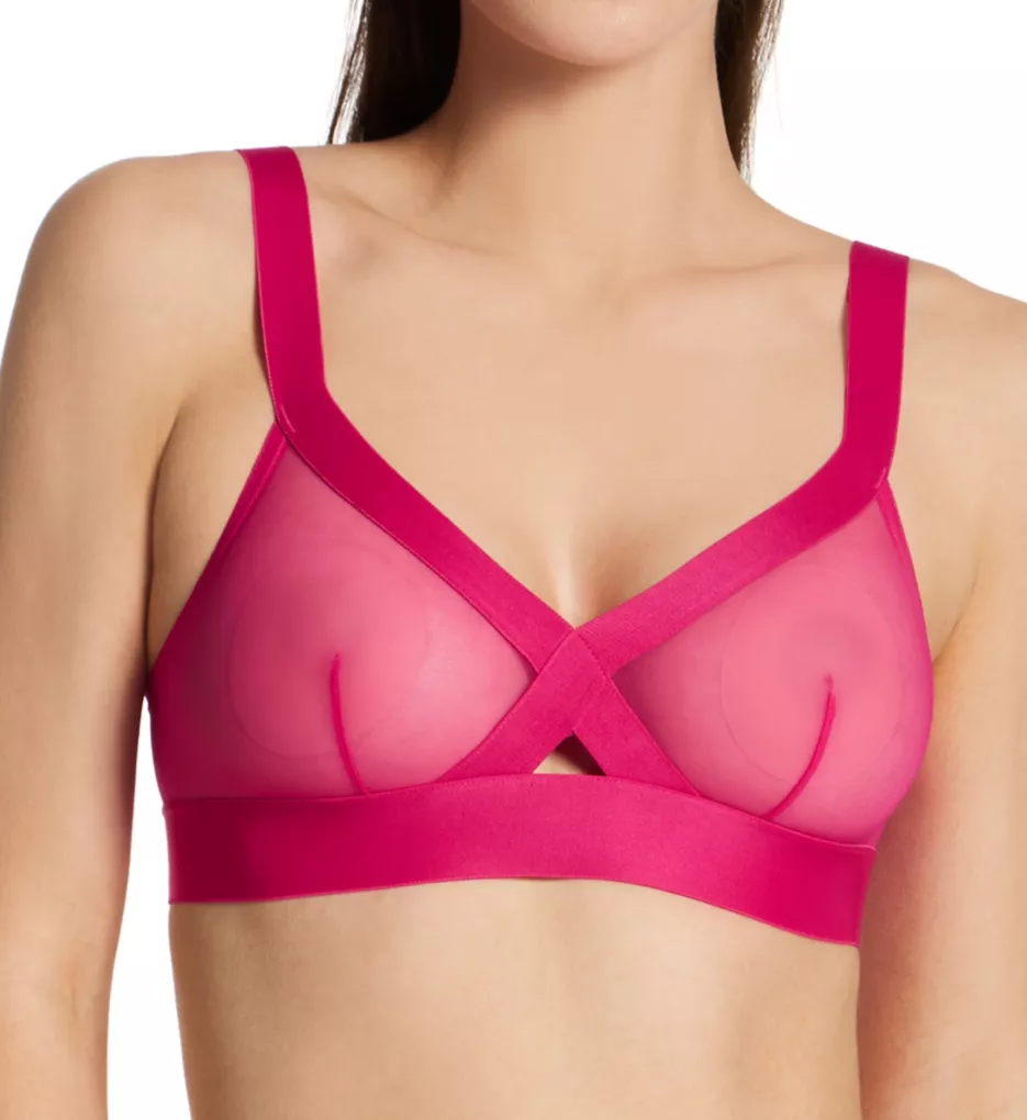 Sheers Soft Cup Bralette Raspberry S