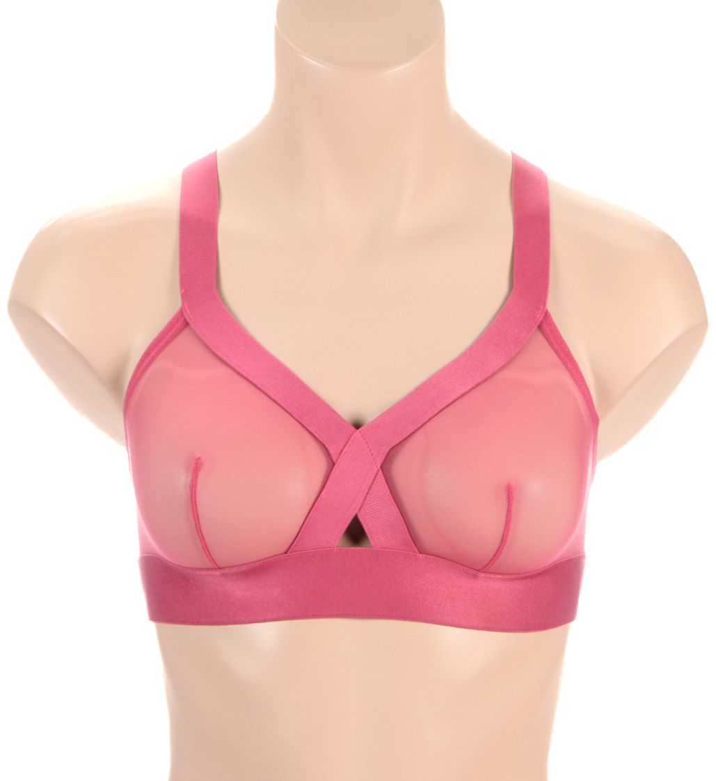 DKNY Sheers Soft Cup Triangle Bralette Dark Rose M  - Image 1