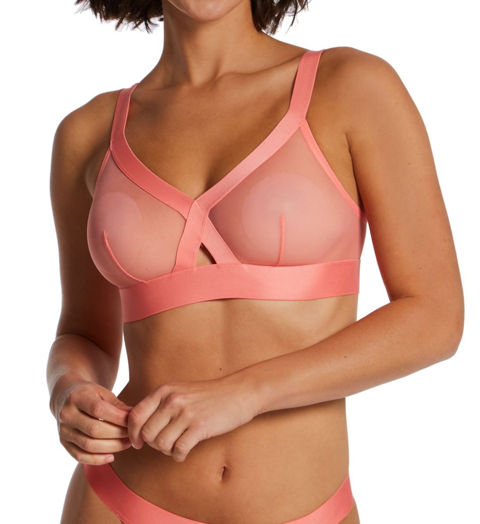DKNY Women's Cotton Wireless Bralette, Sand at  Women's Clothing store