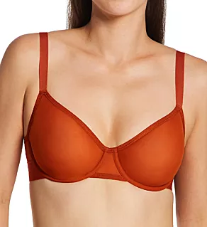 Sheers Unlined Demi Underwire Bra Copper 40DD