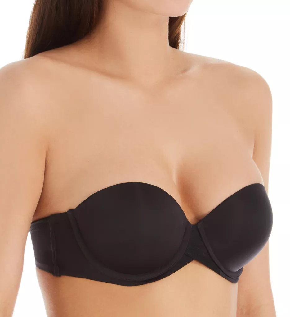 delimira DELIMIRA Womens Seamless Underwire Bandeau Minimizer Strapless Bra  for Big Busted Women Black 34D