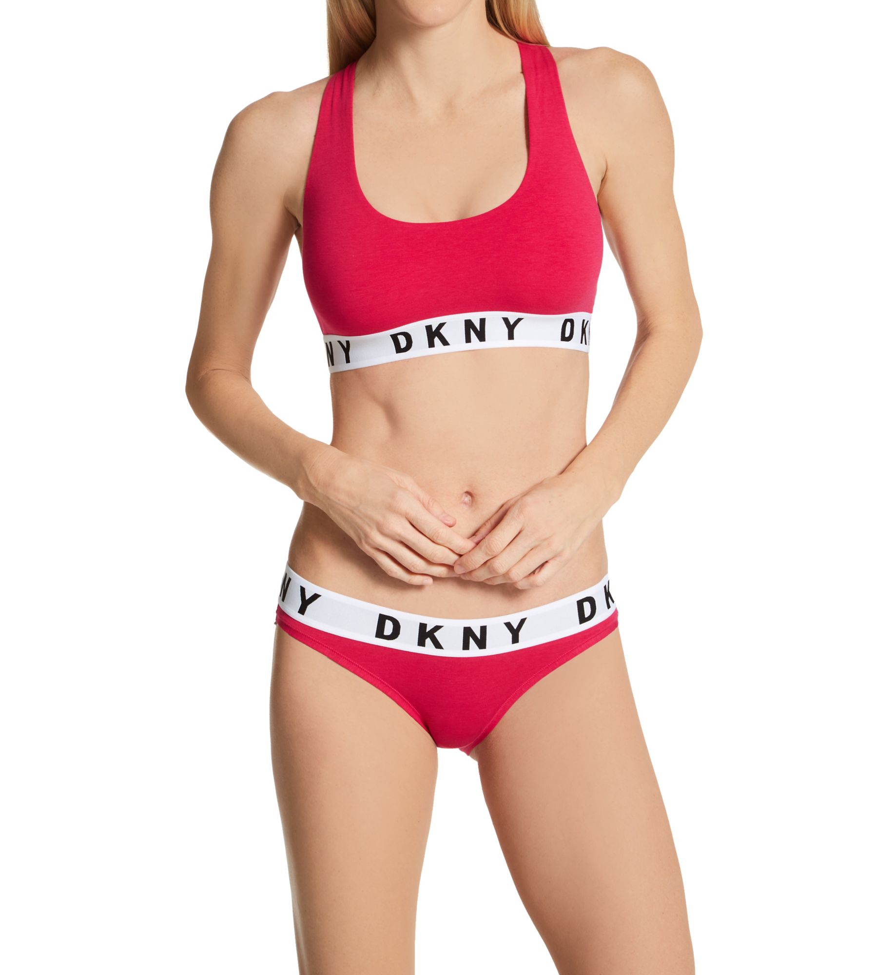 DKNY Cozy Boyfriend Bikini Panty White/Black M  - Image 5