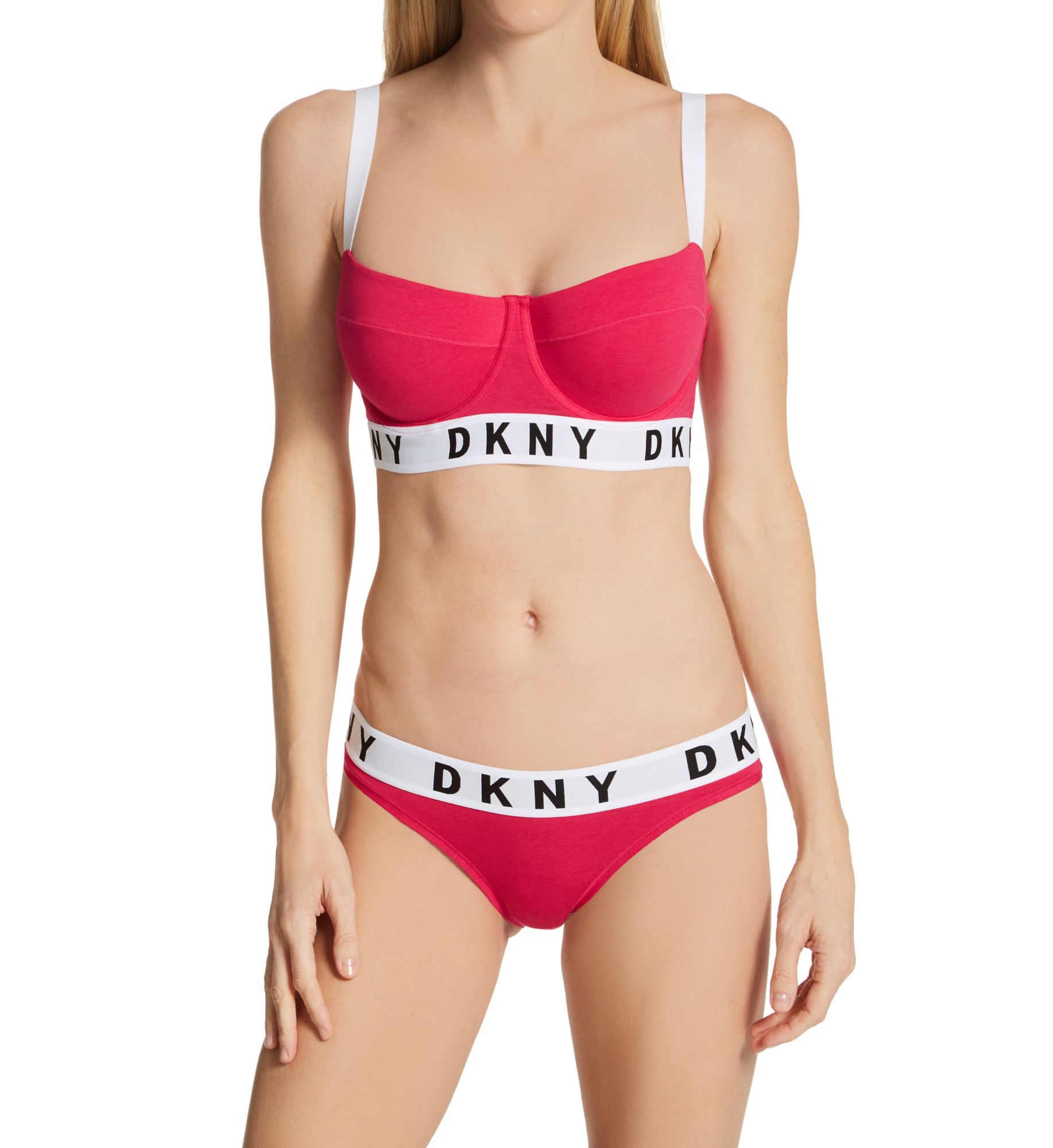 DKNY Cozy Boyfriend Bikini Panty White/Black M  - Image 7
