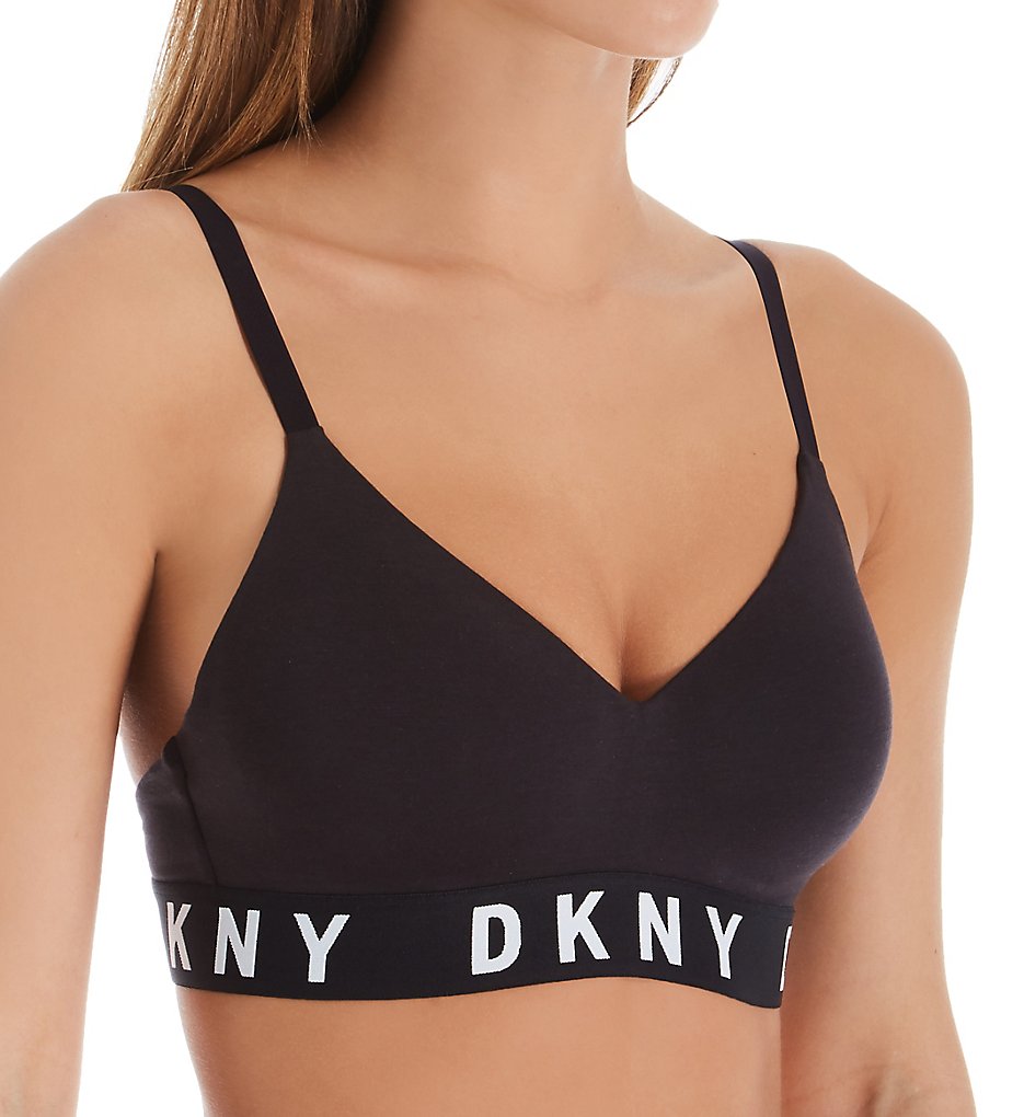 DKNY DK4518 Cozy Boyfriend Wirefree Push Up Bra (Black/White)