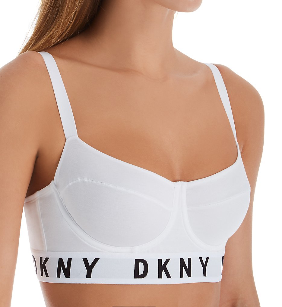 DKNY DK4521 Cozy Boyfriend Underwire Bra Top (White/Black)
