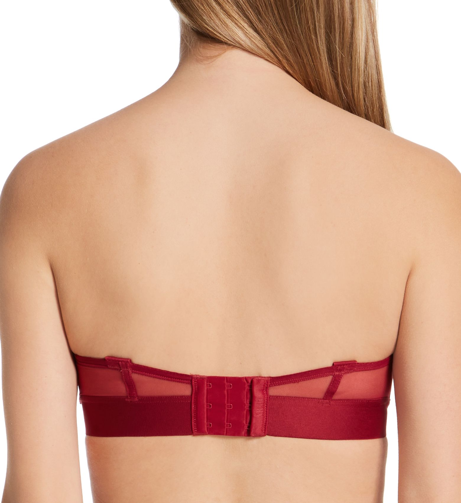DKNY Sheers Convertible Strapless Bra Rumba Red 34A  - Image 2