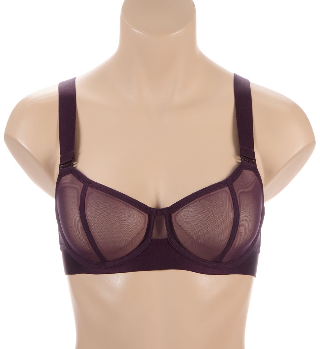DKNY Sheers Convertible Strapless Bra Plum Perfect 36D  - Image 1
