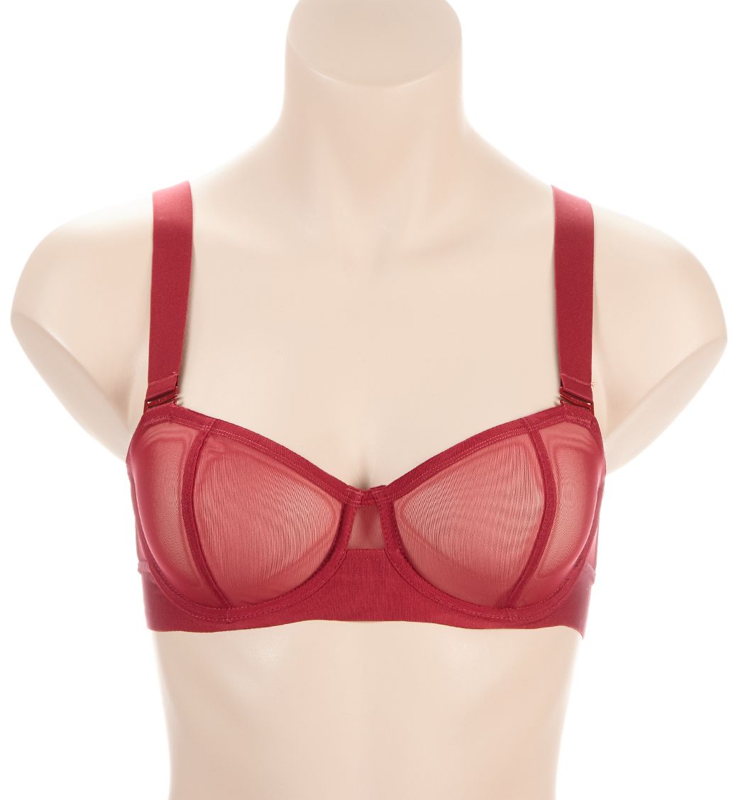 DKNY Sheers Convertible Strapless Bra Rumba Red 34A  - Image 1
