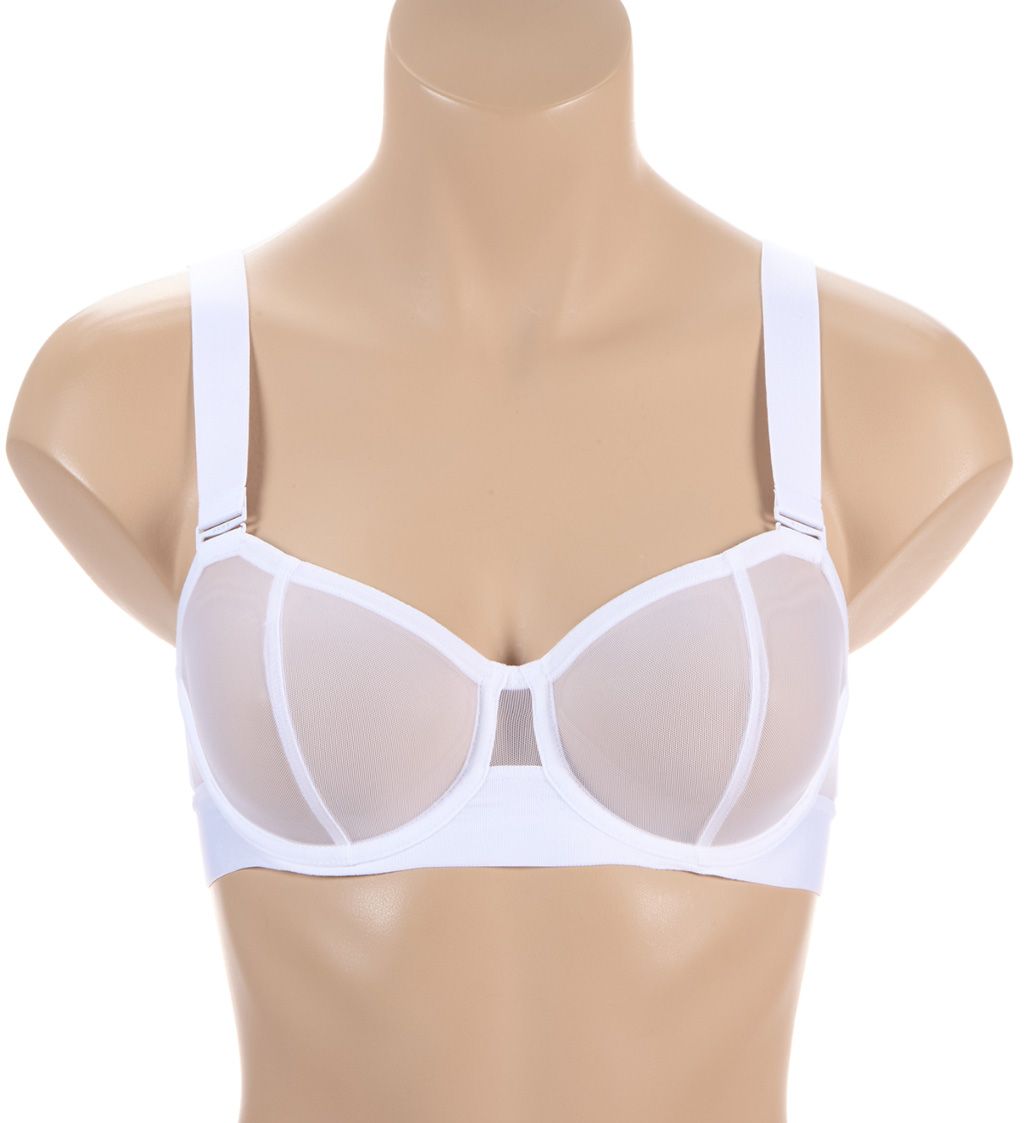 DKNY Sheers Convertible Strapless Bra White 38C  - Image 1