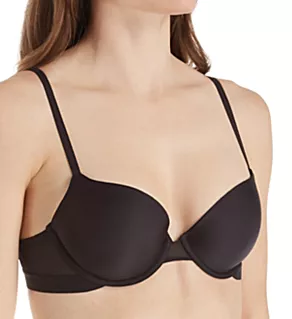 Fishnet Spacer T-Shirt Underwire Bra Black 34B