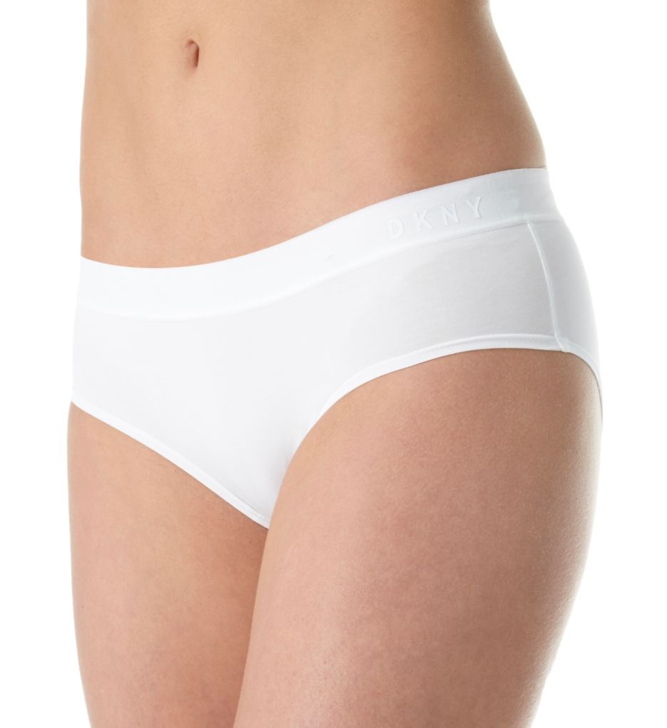 DKNY (1952563) -- DKNY DK5005 Classic Cotton Boyshort Panty (Poplin White XL)