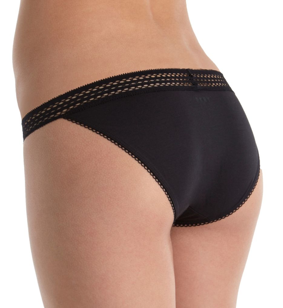 DKNY womens Satin Panty Bikini Style Underwear, Black, Small US at