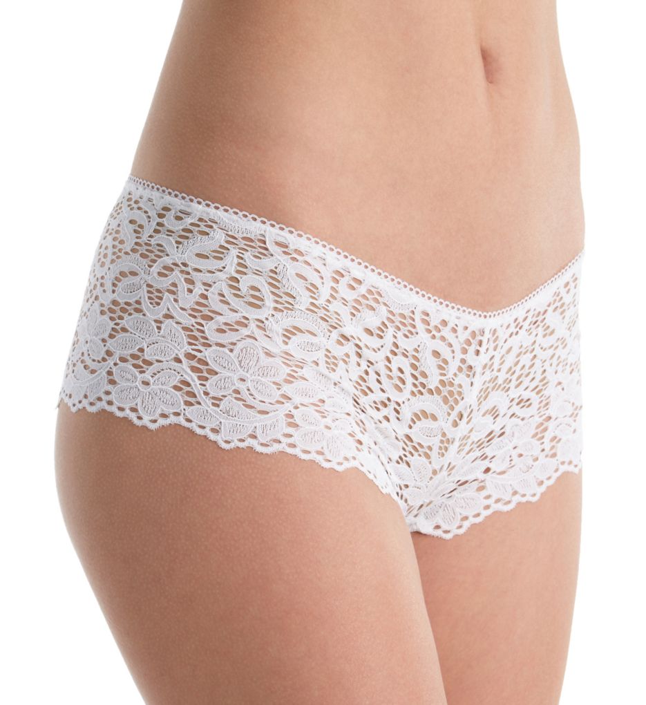 DKNY (1952376): DKNY DK5009 Classic Lace Boyshort Panty (Poplin White XL)