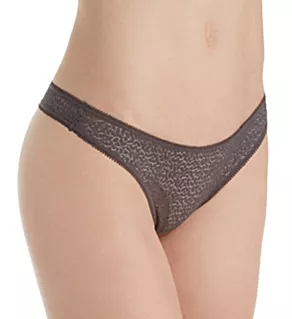 Modern Lace Thong Graphite M