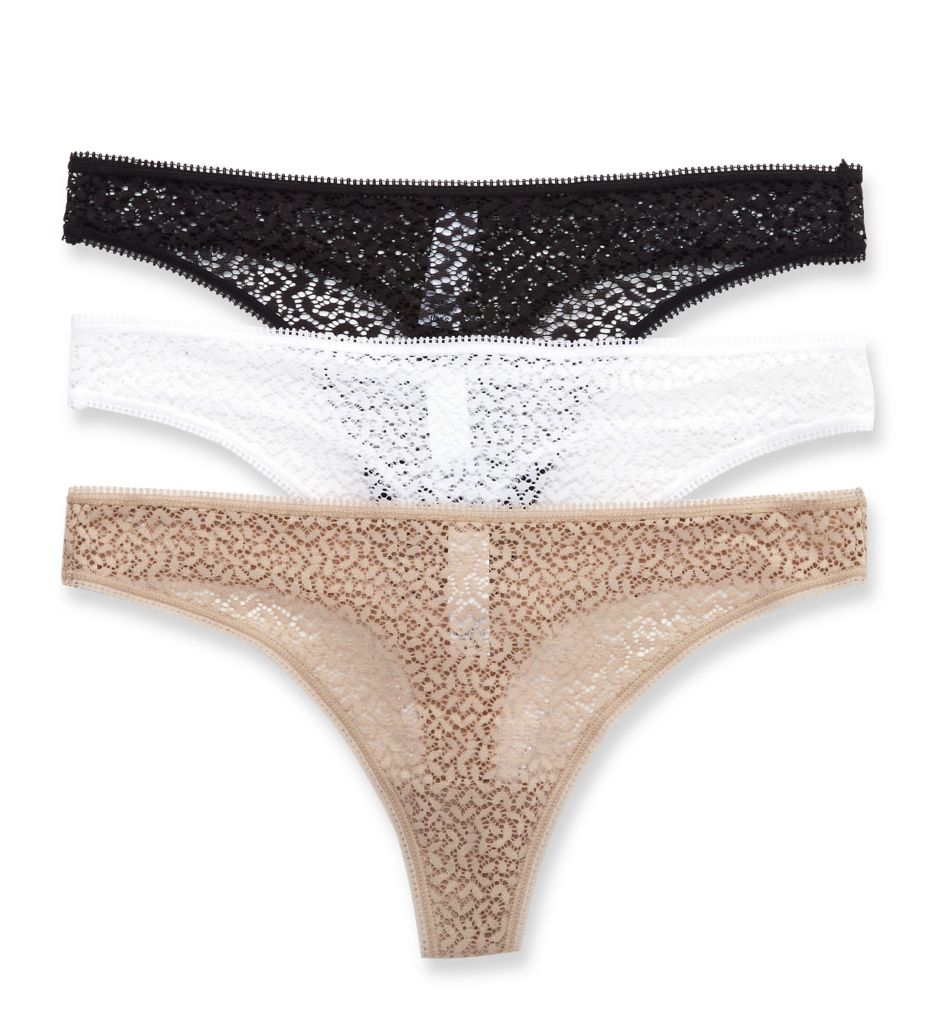 DKNY (2444587): DKNY DK5013P Modern Lace Thong Panty - 3 Pack (White/Black/Champagne XL) DKNY (2444587): DKNY DK5013P Modern Lace Thong Panty - 3 Pack (White/Black/Champagne XL)