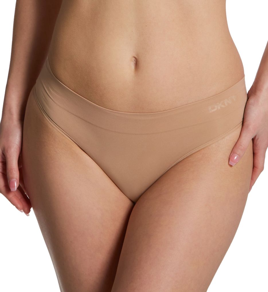 DKNY Women's Seamless Litewear Thong Panty in Gold | Size Medium | HerRoom.com