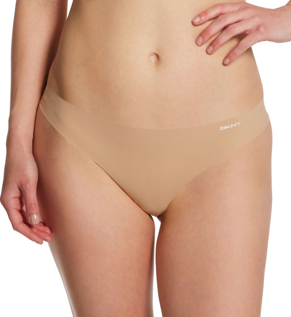 DKNY Women's Litewear Cut Anywhere Thong Panty in Glow/Vanilla | Size XL | HerRoom.com
