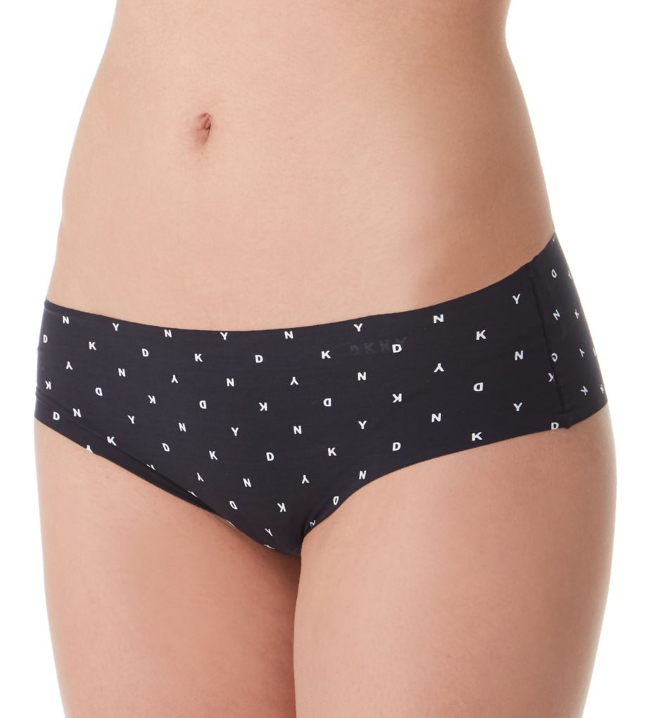 DKNY Women's Litewear Cut Anywhere Hipster Panty in Black Dot | Size XL | HerRoom.com