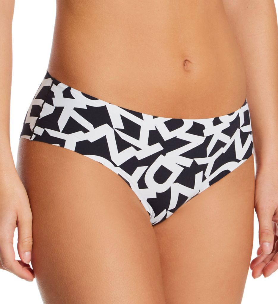 DKNY Women's Litewear Cut Anywhere Hipster Panty in Tossed Logo | Size Large | HerRoom.com