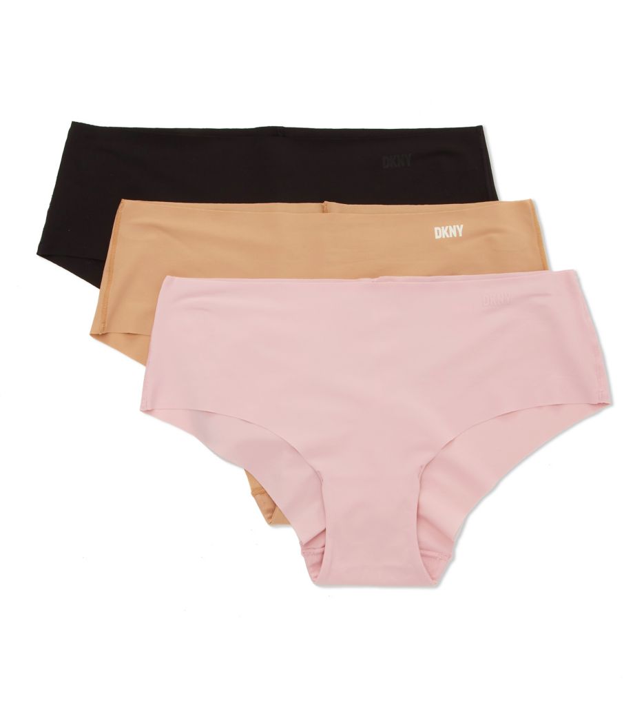 DKNY Women's Cut Anywhere Hipster Panty - 3 Pack in Black/Glow/Mauve | Size Small | HerRoom.com