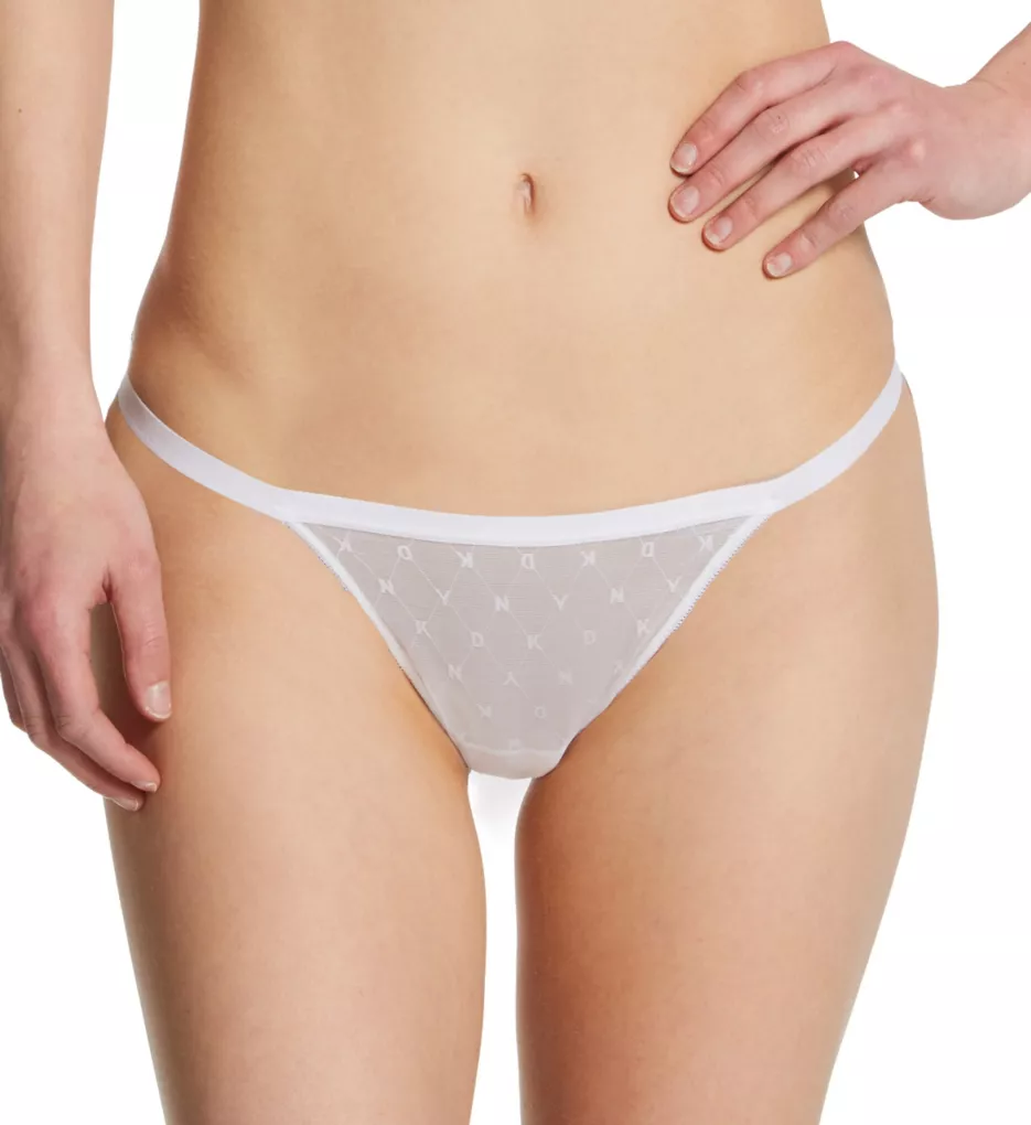  DKNY Women's Modern Lace Thong Panty, poplin White, Small :  Clothing, Shoes & Jewelry