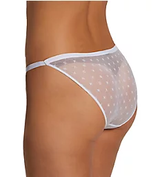 Monogram Mesh String Bikini Panty Poplin White XL