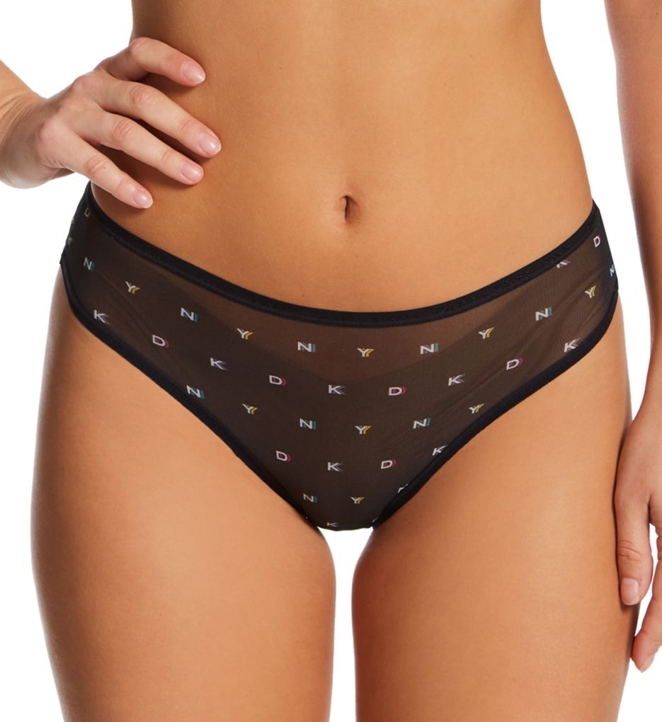 DKNY Mesh Bikini Panty Shadow Logo Star S  - Image 1