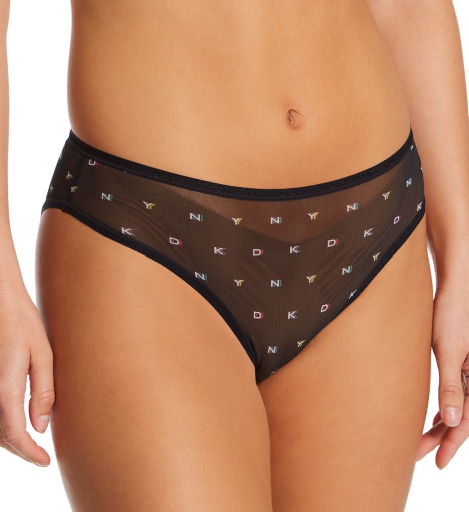 Mesh Bikini Panty Shadow Logo Star S by DKNY