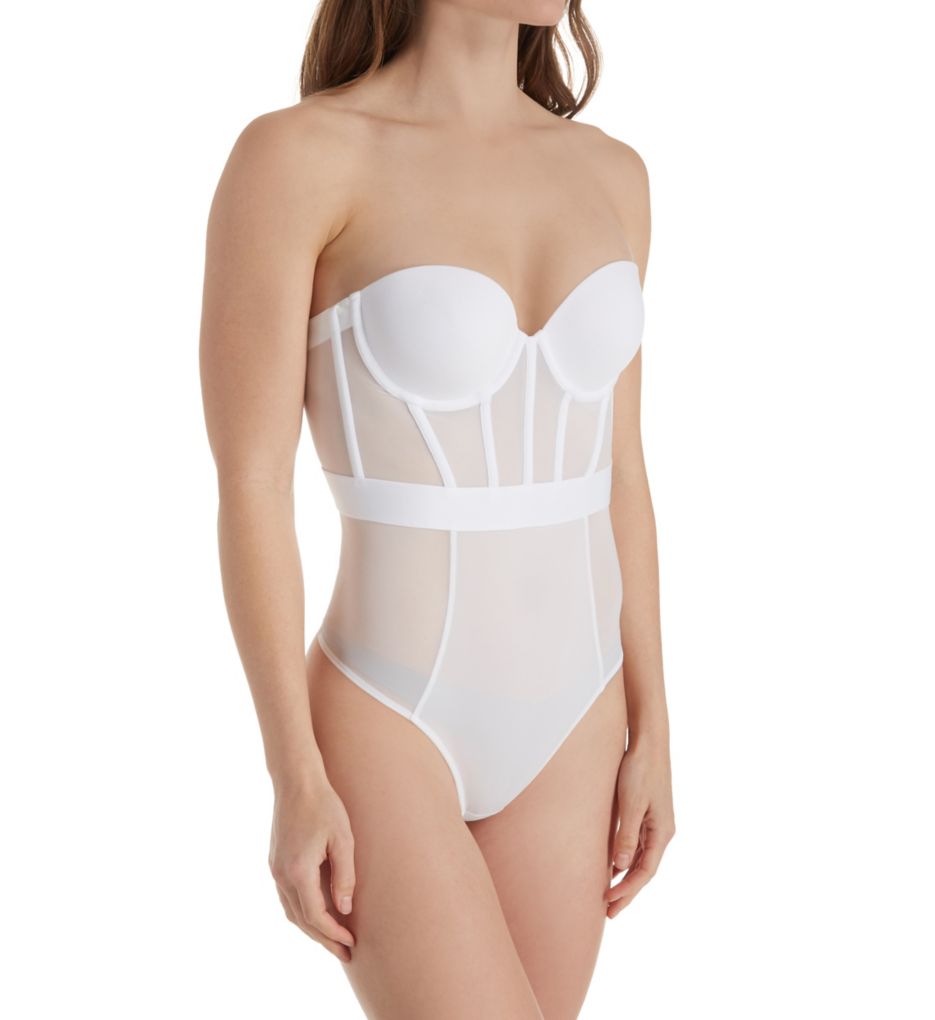 DKNY Sheer Mesh Triangle Bra in White