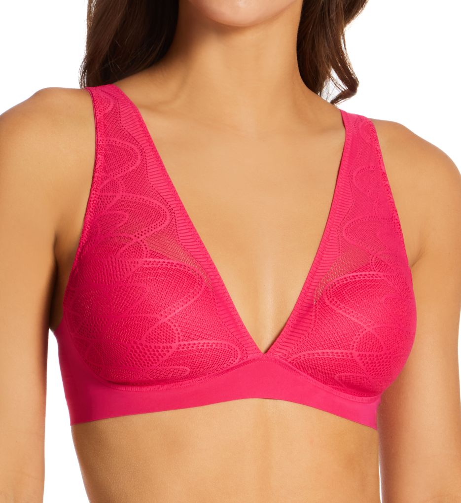 DKNY Women's Lace Comfort Wireless Bra in Purple | Size Medium | HerRoom.com