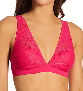 Lace Comfort Wireless Bra Raspberry S