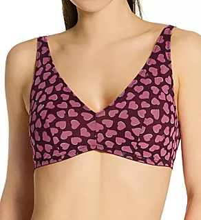 Built Up Mesh Bralette Love Hearts S