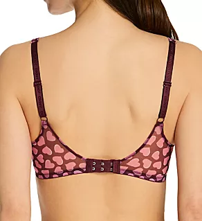 Built Up Mesh Bralette Love Hearts S